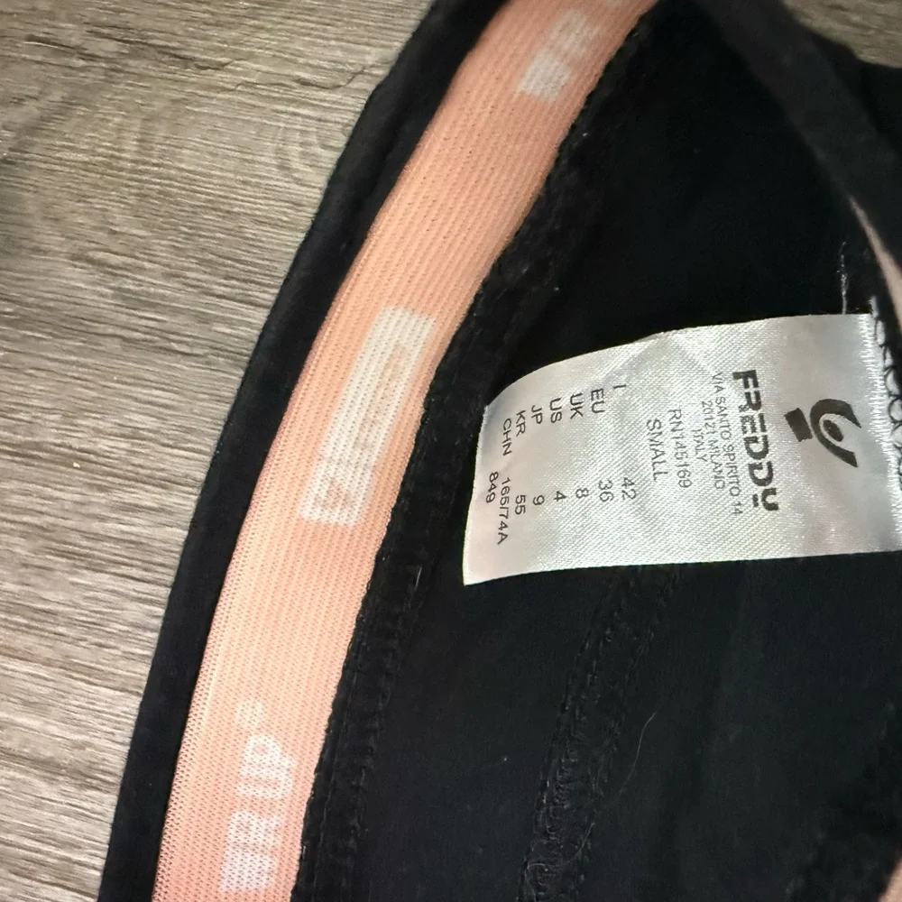 Freddy Hour Glass Black Pants with Pink Waistband